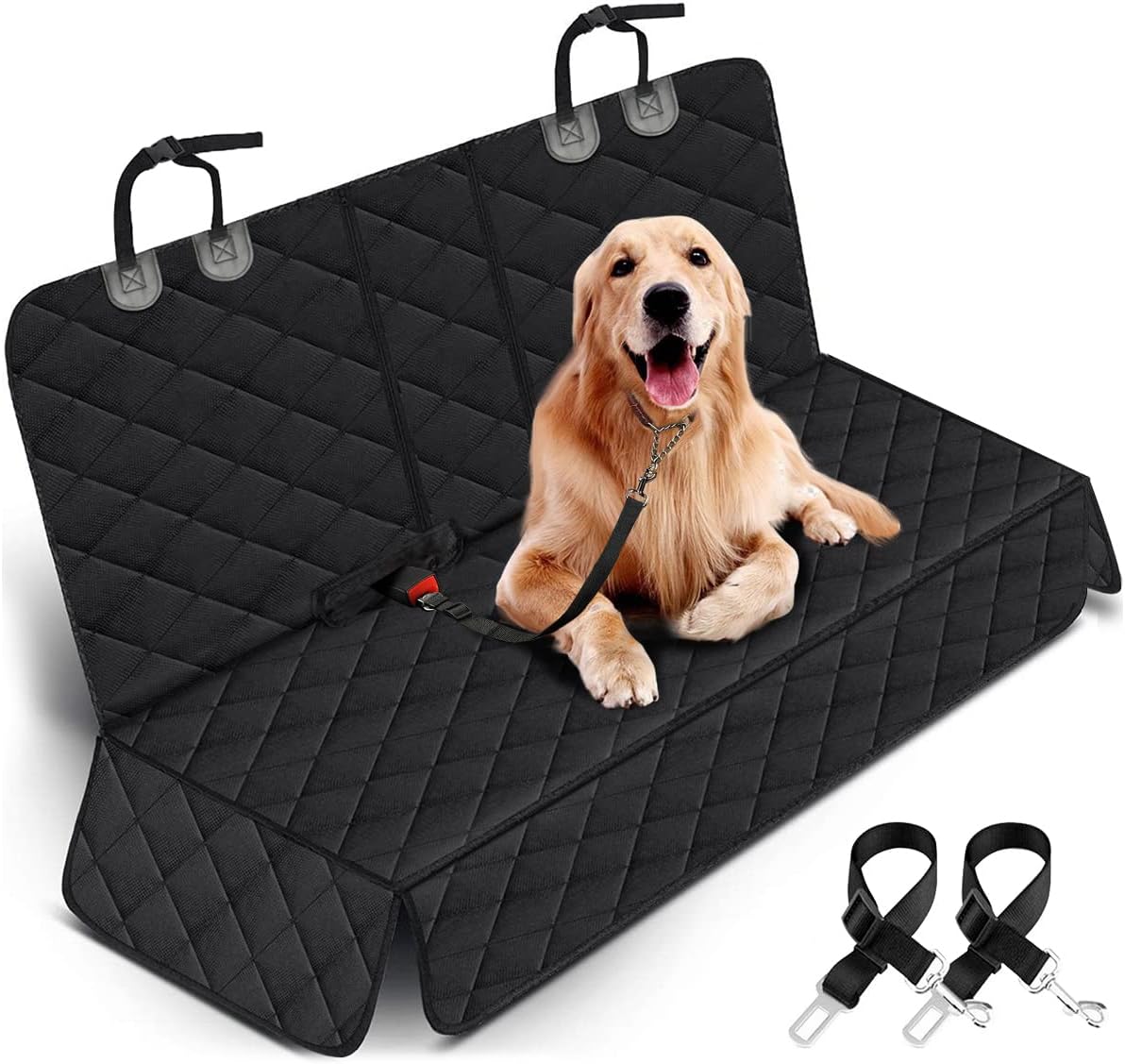 Premium Dog Car Seat Cover - Back Seat Protector for Pets